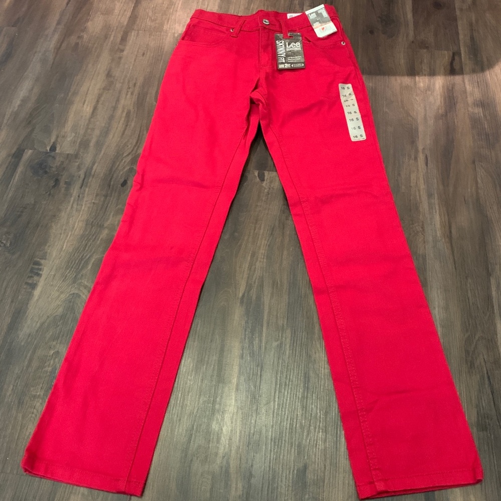 Lee Women’s Red Skinny Fit Jeans 16 Slim NWT